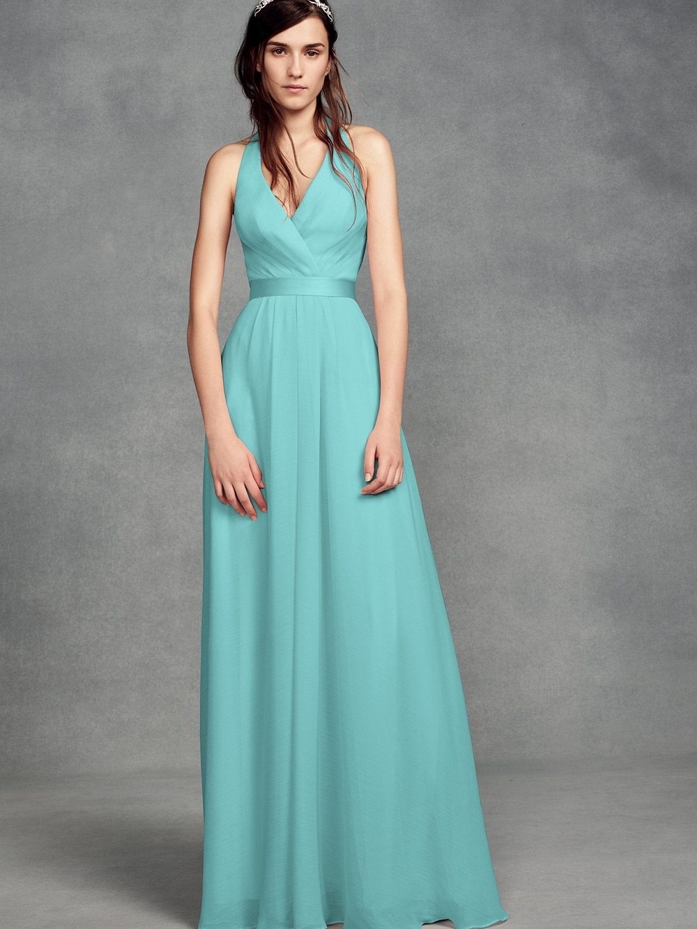 Davids Bridal Formal Green/Blue Tulle Dress